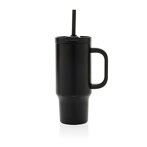 Recyklovaný nepropustný kompaktní termohrnek 480ml, černá