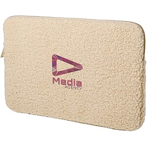 Recyklovaný sherpa obal na notebook, béžová