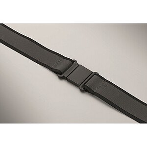 Reflexní šňůrka na krk z RPET, černá