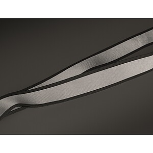 Reflexní šňůrka na krk z RPET, černá