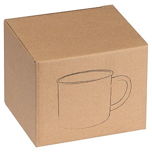 ROBAL Keramický hrnek v designu plecháčku, objem, 350ml, černá