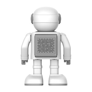 Robert, tančící robot s jedinečnými pohyby, bílá/šedá