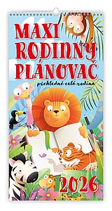 Rodinný plánovač 2026, měsíční nástěnný kalendář - reklamní kalendáře