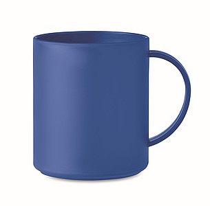 Rovný plastový hrnek, objem 300ml , královská modrá