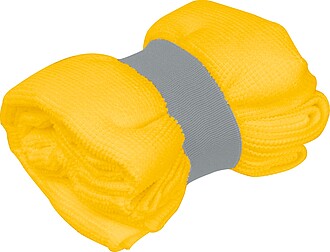 Ručník z mikrovlákna s elastickým páskem, žlutá - reklamní předměty