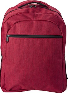 RUHAS Polyesterový batoh na notebook (15"), červená - batoh s potiskem