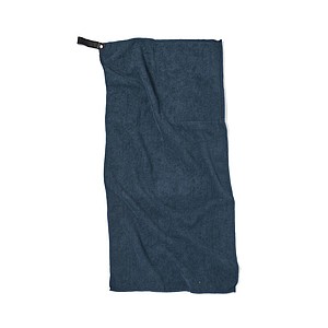 Rychleschnoucí ručník z RPET, 40x80cm, modrý - reklamní předměty