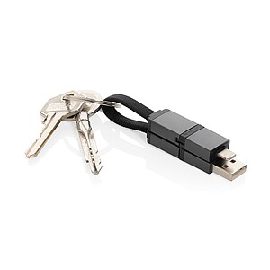 Rychlý nabíjecí kabel Terra 4v1 60W z recyklovaného hliníku, šedá