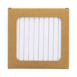 Sada 12 hranatých pastelek, bílá - reklamní předměty