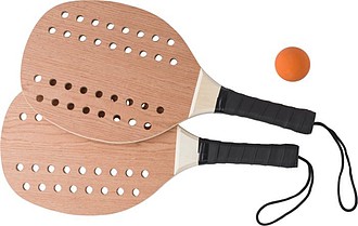 Sada na plážový tenis z palisandrového dřeva