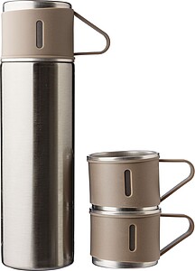 Sada termosky 420 ml a tří hrnků 150 ml, stříbrná