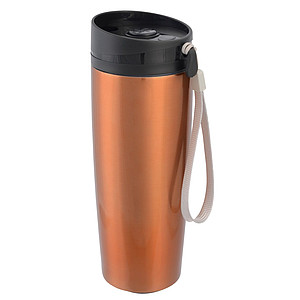 SAGVAN Termohrnek nerezový cestovní, 380 ml, oranžová