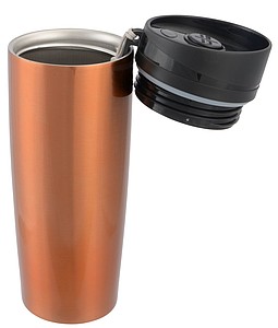 SAGVAN Termohrnek nerezový cestovní, 380 ml, oranžová