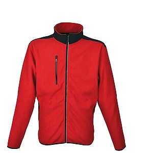SCHWARZWOLF BESILA pánská fleece mikina, červená XXXL - potisk mikin