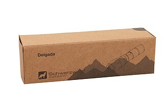 SCHWARZWOLF DELGADA Dobíjecí kovová svítilna s T6 diodou, černá