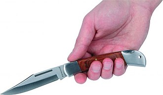 SCHWARZWOLF JAGUAR Zavírací nůž s pojistkou, velký, hnědá