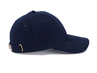 Šestipanelová kšiltovka se sandwich kšiltem, námořní modrá