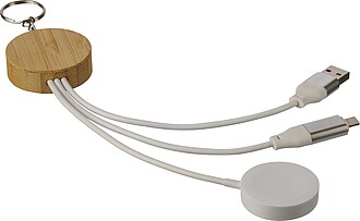 Set kabelů na klíčence, hnědá