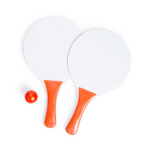 Set na plážový tenis, bílo oranžový