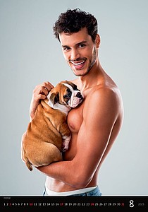 Sexy Boys 2026, nástěnný kalendář, prodloužená záda