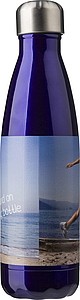 SIARA Dvoustěnná vakuová termoska z nerezové oceli, 500 ml, modrá - reklamní předměty