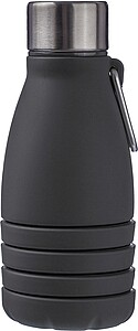Silikonová skládací láhev 550 ml, černá - reklamní předměty