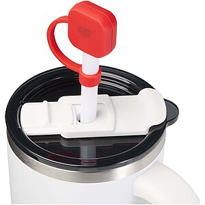 Silikonový kryt na brčko, červená