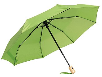 Skládací deštník, automatický, větruodolný, pr. 97cm, světle zelený - reklamní deštníky