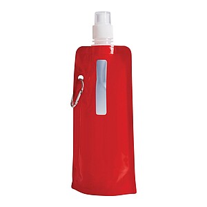 Skládací láhev na pití 400 ml, červená