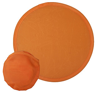 Skládací nylonový létající talíř s obalem, oranžový