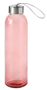 Skleněná láhev na pití, 500ml, červená - reklamní předměty