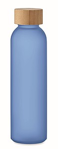 Skleněná láhev na pití, 500ml, matný povrch, modrá
