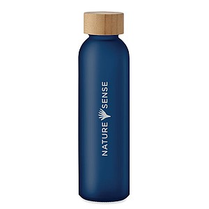 Skleněná láhev na pití, 500ml, matný povrch, modrá