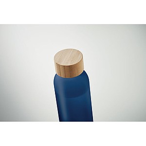 Skleněná láhev na pití, 500ml, matný povrch, modrá
