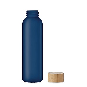 Skleněná láhev na pití, 500ml, matný povrch, modrá