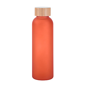 Skleněná láhev na pití, 500ml, transparentní oranžová