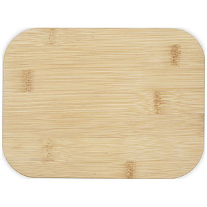 Skleněná obědová krabička s bambusovým víčkem, 1l, hnědá