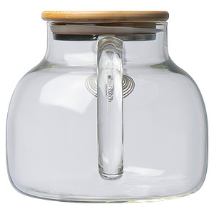 Skleněný džbán s bambusovým víčkem, objem 1 000 ml