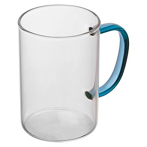 Skleněný hrneček, 250 ml,modrá
