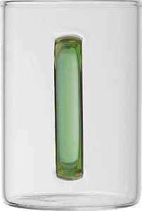 Skleněný hrneček, 250 ml,zelená