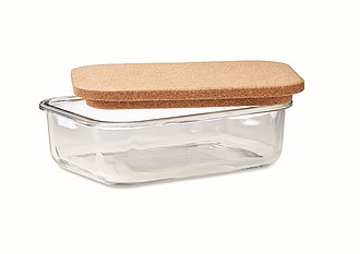 Skleněný lunchbox s korkovým víčkem, 830ml