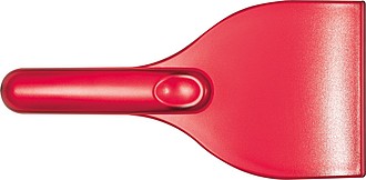 Škrabka na led z transparentního plastu, červená - reklamní předměty