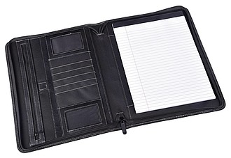 Sloha na zip, cca A4 s blokem a různými přihrádkami