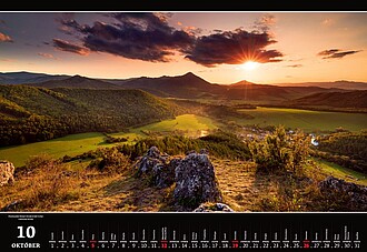 Slovakia Panorama 2026, nástěnný kalendář, prodloužená záda