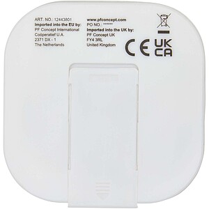 Sluchátka přes hlavu s kabelem typu C s úložným boxem z recyklovaného plastu, bílá