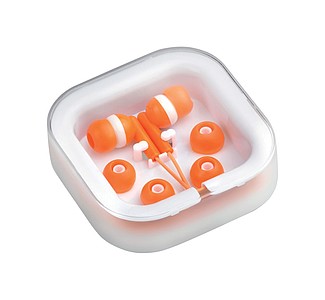 Sluchátka s 3,5 jackem, oranžová - reklamní předměty