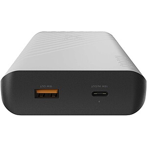 Solární powerbanka 10 000 mAh 15 W se světlem, tmavě šedá