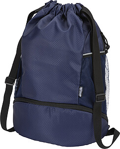 Sportovní GRS vak se šňůrkou a spodní kapsou, 18 l, námořní modrá - reklamní předměty