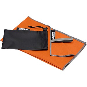 Sportovní ručník z RPET, 30x50cm, oranžový - reklamní předměty