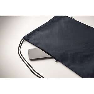 Stahovací batoh 420D RPET, tmavě modrá